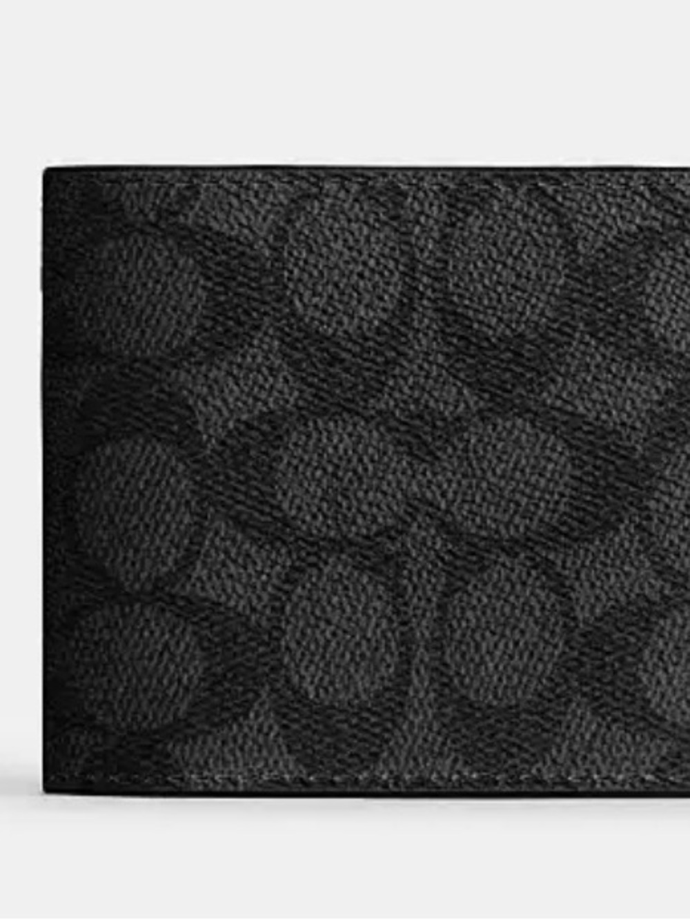 Coach Billfold wallet  signature, monogram, charcoal /black NEW